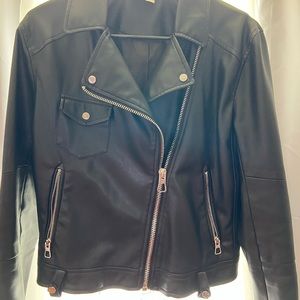 Black Biker Jacket/ Women’s Size US 14/UK 44